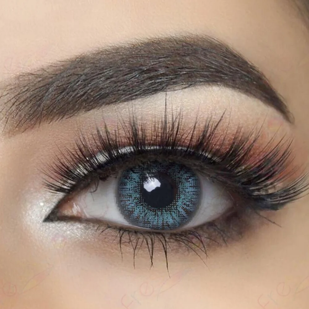3 Tone Colored Lenses in "Brilliant Blue" Eye Makeup Blue Eyes - Picture 9 of 14